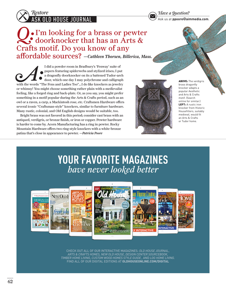 Ask Old House Journal by Megan Hillman Donovan