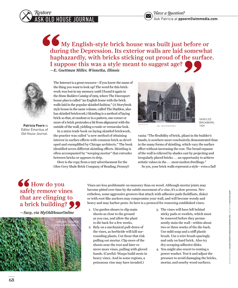 Ask Old House Journal by Megan Hillman Donovan