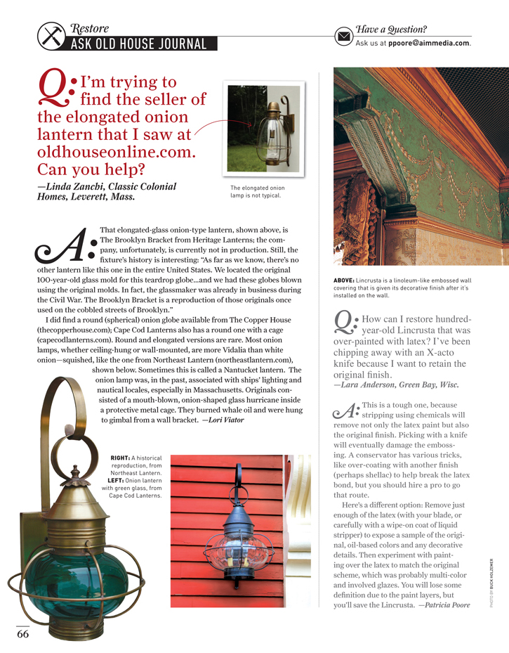 Ask Old House Journal by Megan Hillman Donovan