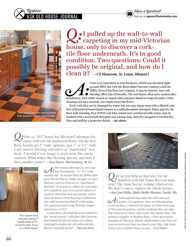 Ask Old House Journal by Megan Hillman Donovan