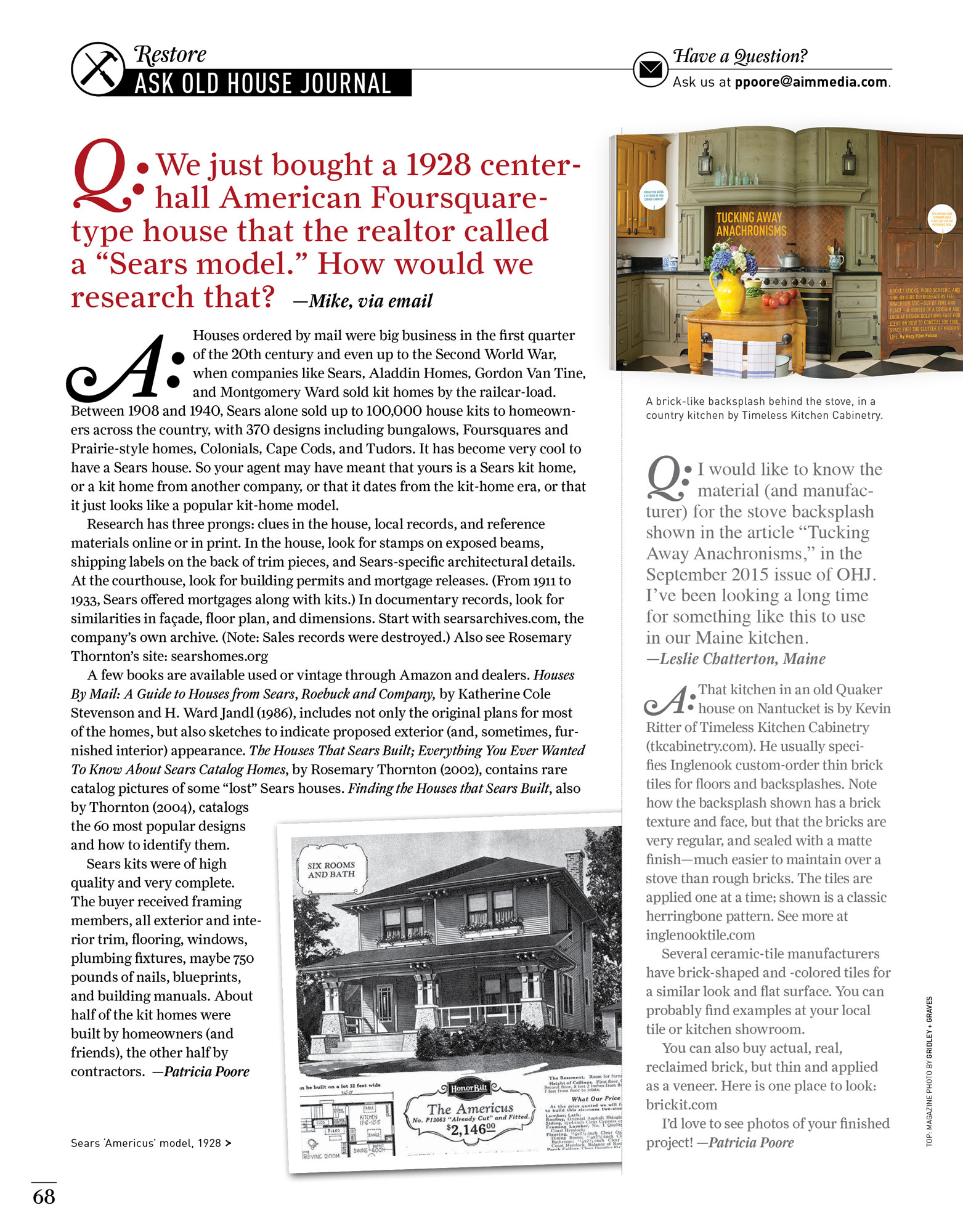 Ask Old House Journal by Megan Hillman Donovan