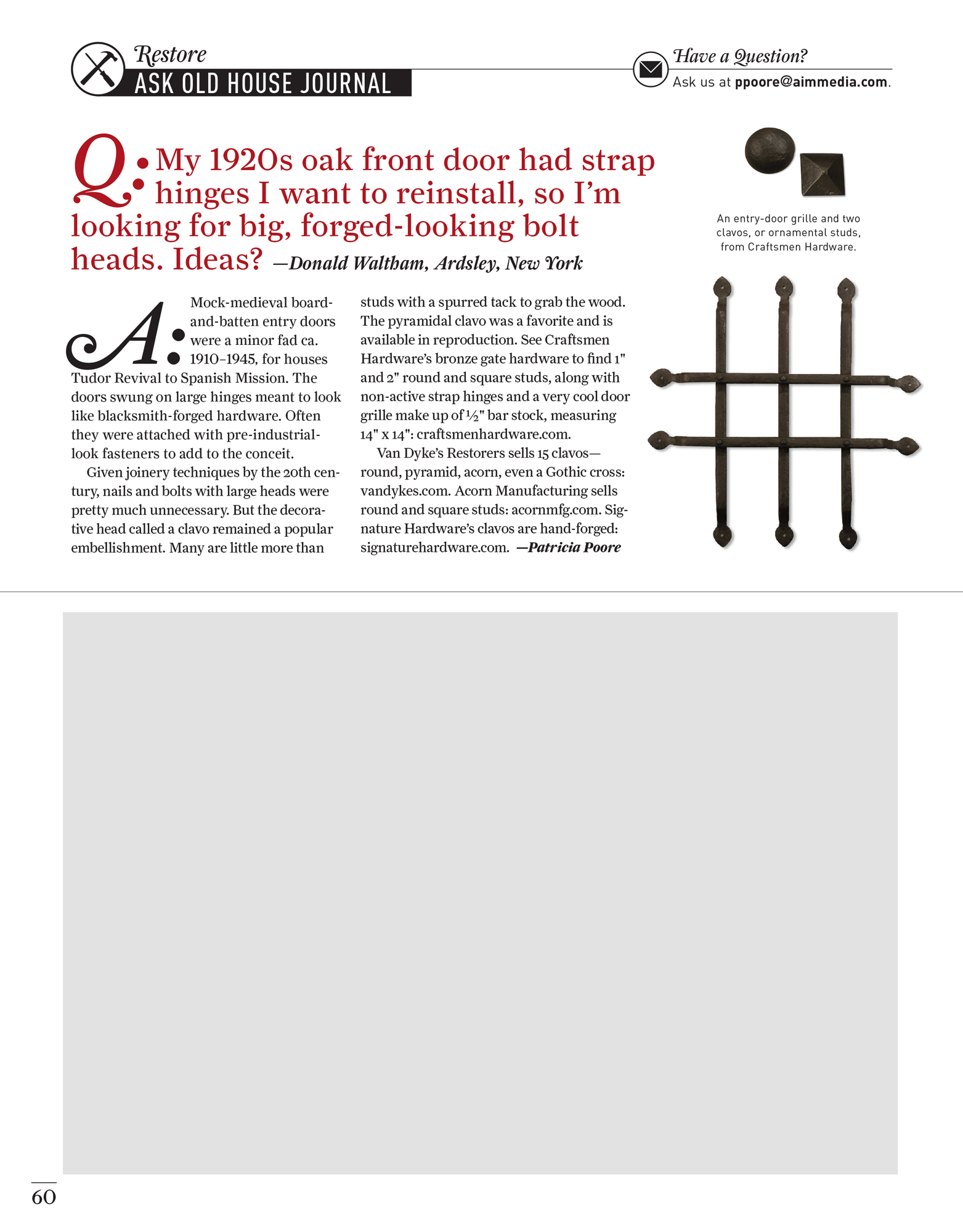 Ask Old House Journal by Megan Hillman Donovan