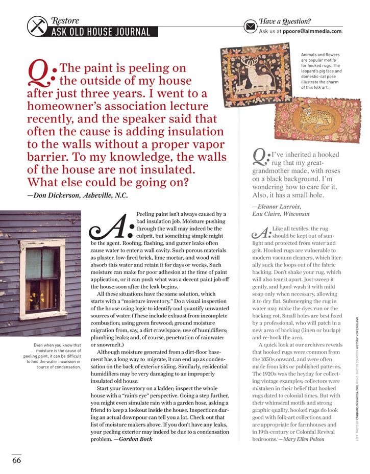 Ask Old House Journal by Megan Hillman Donovan