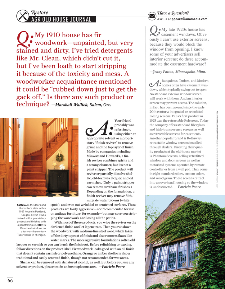 Ask Old House Journal by Megan Hillman Donovan