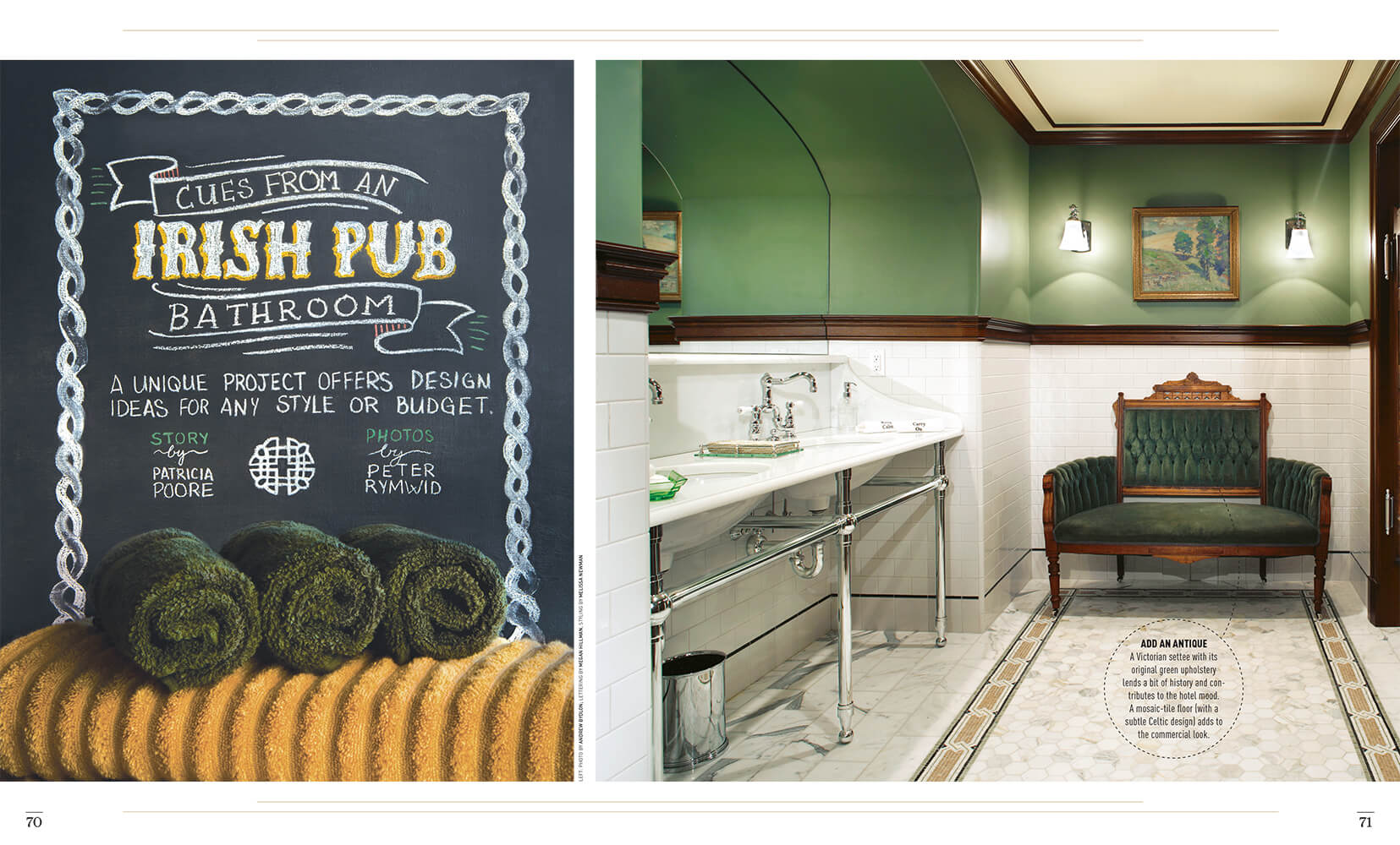 Cues from an Irish Pub Bathroom lettering by Megan Hillman Donovan